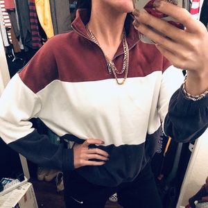 LA HEARTS COZY QUARTER ZIP